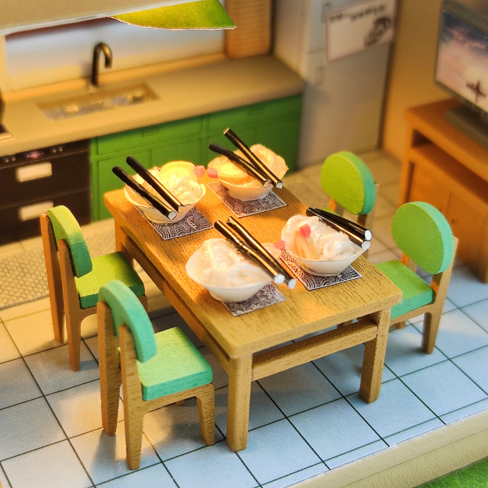 Casa in miniatura 3D, Casa Yamano, DIY, 20.5x9.5x12.4 cm [4]