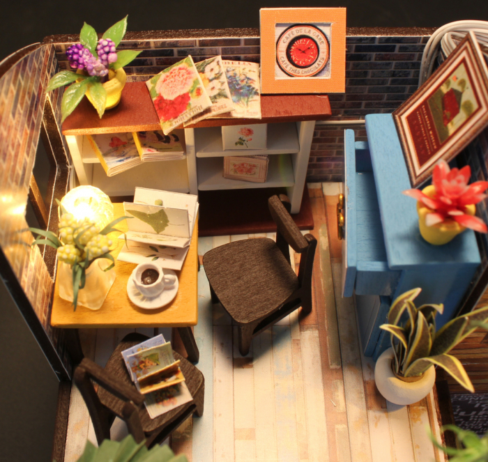 Casa in miniatura 3D, Coffee house, DIY, 18x20x19.7cm [7]
