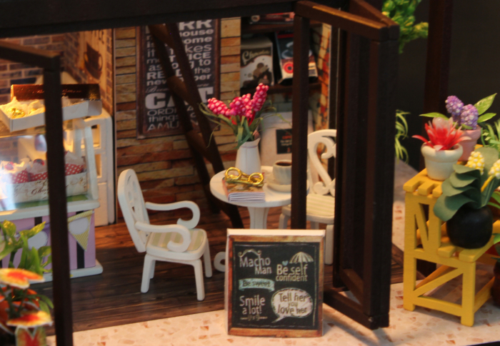 Casa in miniatura 3D, Coffee house, DIY, 18x20x19.7cm [4]