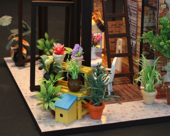 Casa in miniatura 3D, Coffee house, DIY, 18x20x19.7cm [6]