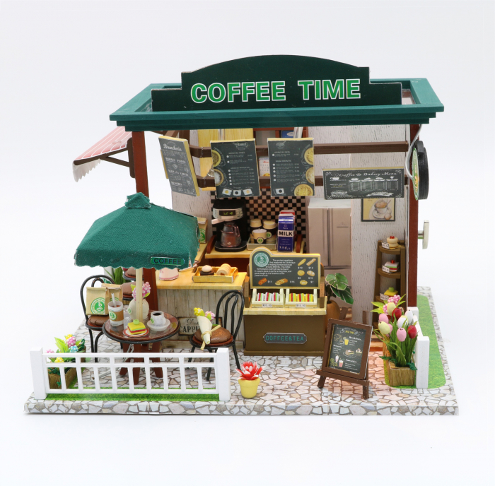 Casa miniatura 3D, Coffee time, DIY, 20x16x16cm [4]
