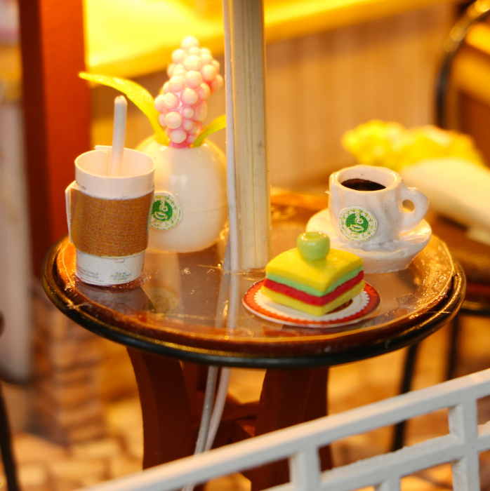 Casa miniatura 3D, Coffee time, DIY, 20x16x16cm [8]