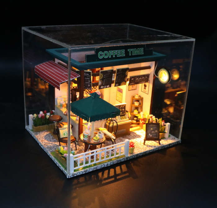 Casa miniatura 3D, Coffee time, DIY, 20x16x16cm [2]