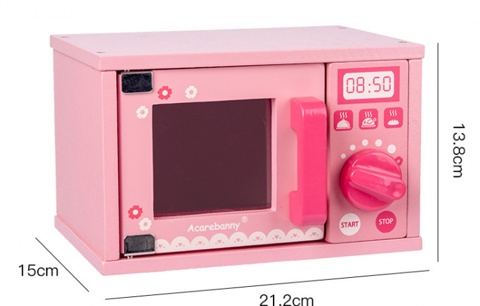 Cuptor cu microunde -Jucarie lemn cu accesorii [3]