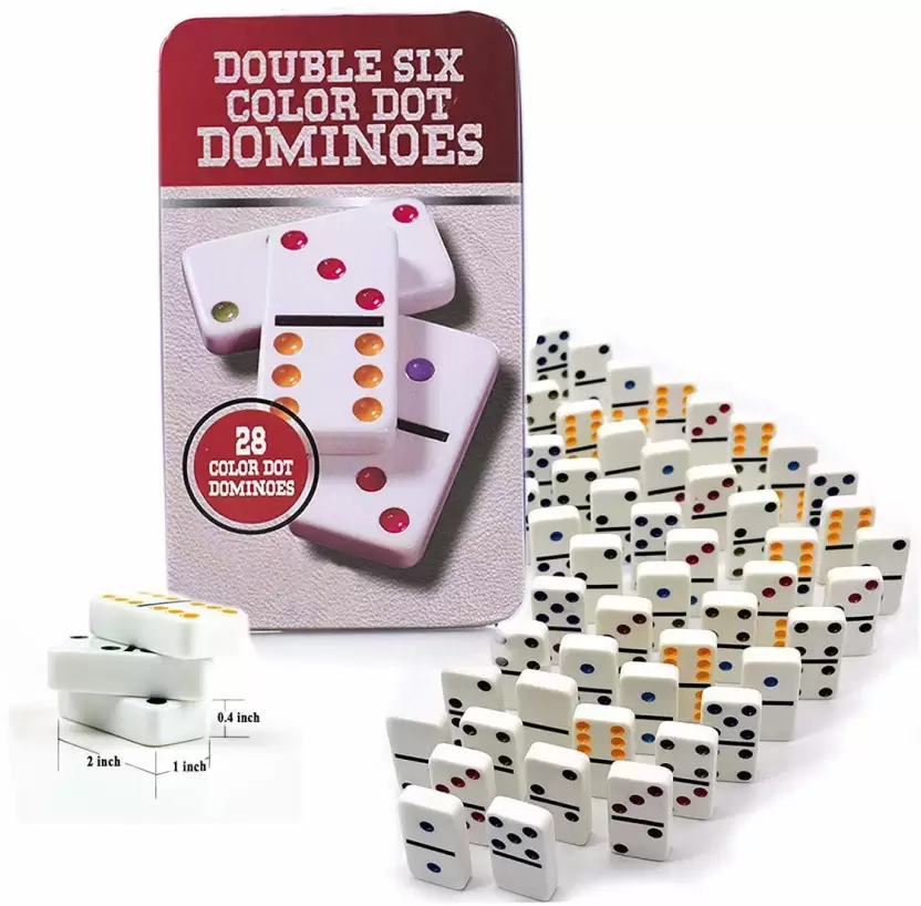 Domino cu 6 culori duble , 28 de placi de domino pentru copii [5]