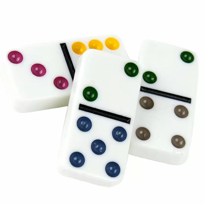 Domino cu 6 culori duble , 28 de placi de domino pentru copii [4]