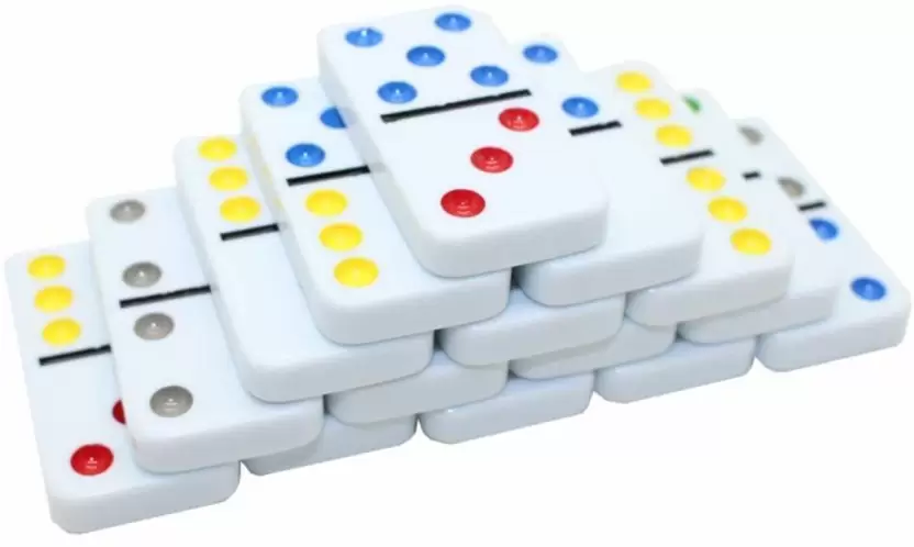 Domino cu 6 culori duble , 28 de placi de domino pentru copii [2]
