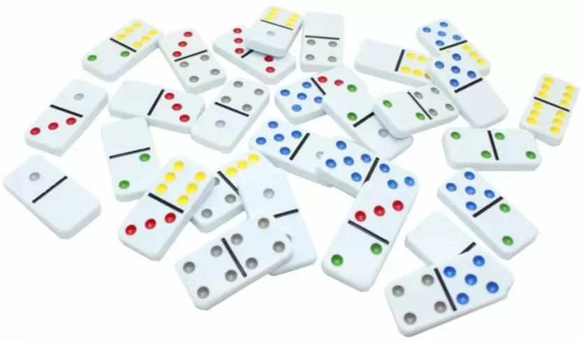 Domino cu 6 culori duble , 28 de placi de domino pentru copii [3]