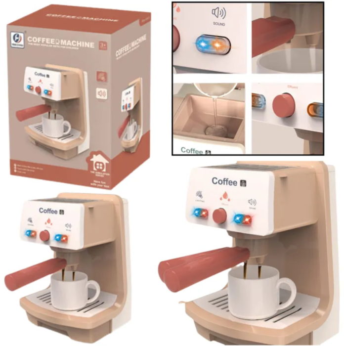 Espressor de Cafea, Jucarie pentru Copii, Sunete Interactive si Butoane Functionale, Joc de Rol Educativ, 18.5x12.5x13 cm [6]