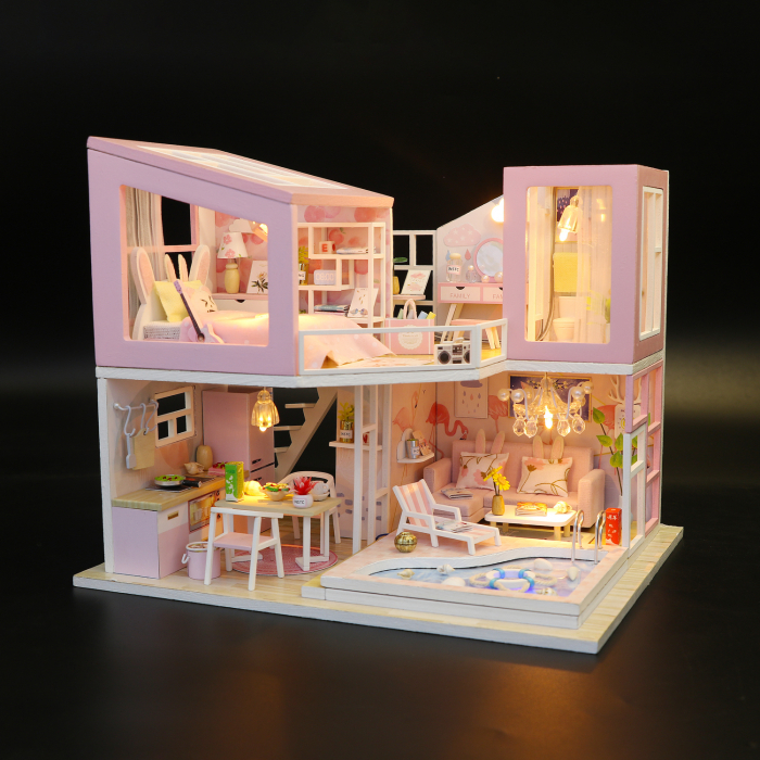 Casa in miniatura 3D, First love, DIY, 23x18x18.7cm [4]