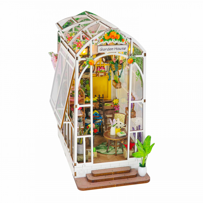 Casa in miniatura 3D, Garden House, DIY, 21.8x13.6x23.2cm [4]