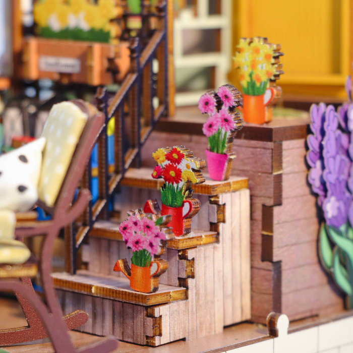 Casa in miniatura 3D, Garden House, DIY, 21.8x13.6x23.2cm [6]