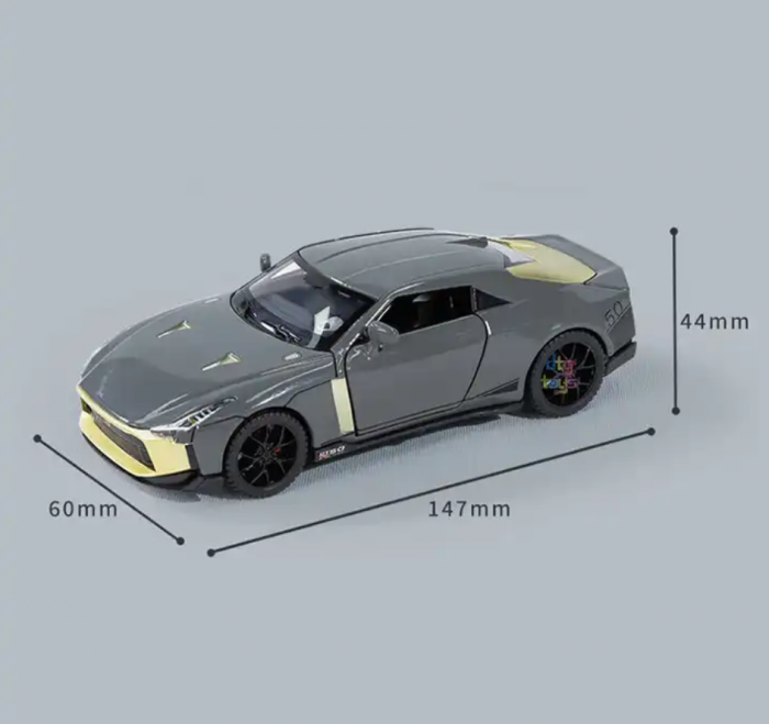 Masina Metalica Nisan GT-R50, 1:32, cu sunete, lumini, 14 cm [8]