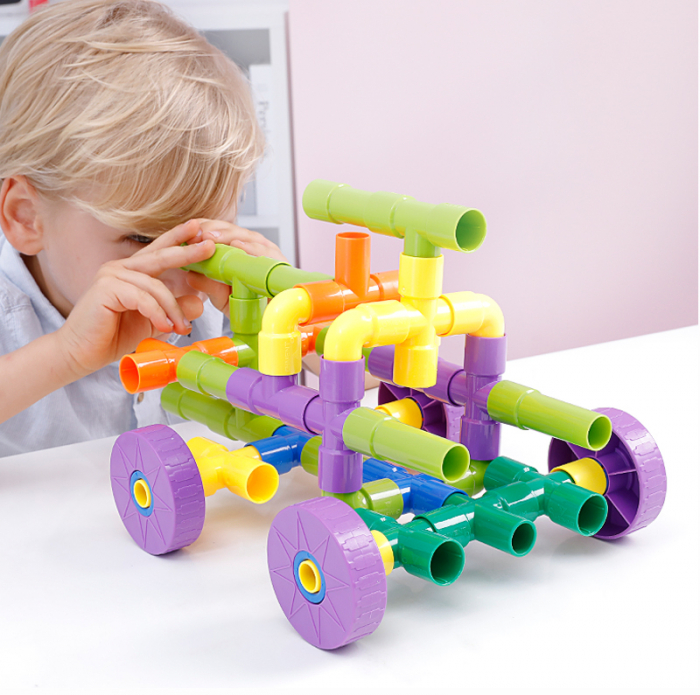 Joc de construit cu tuburi, 72 piese [6]