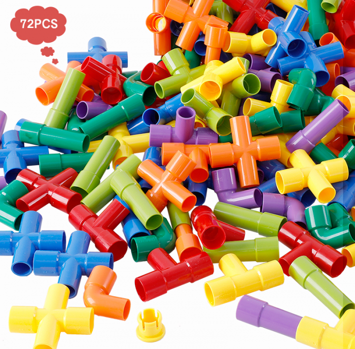 Joc de construit cu tuburi, 72 piese [5]