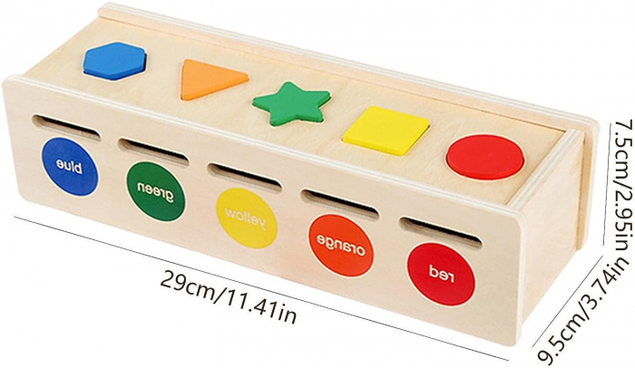 Jucarie educationala sortare,asociere culori si forme, 39 piese, 29 x 7.5 x 9.5 cm [2]