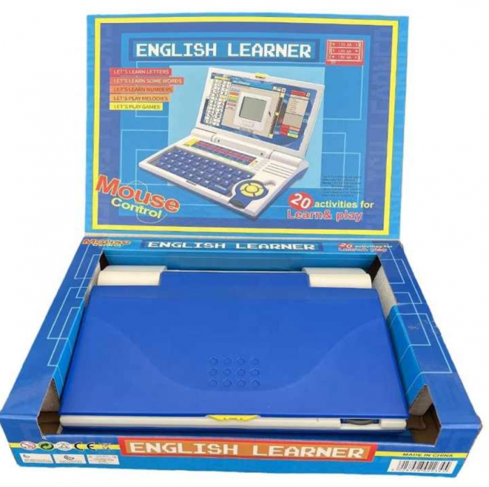 Laptop Educational pentru Copii, English Learner, invatarea literelor si cifrelor, 20 de activitati, 22x17x2 cm [8]