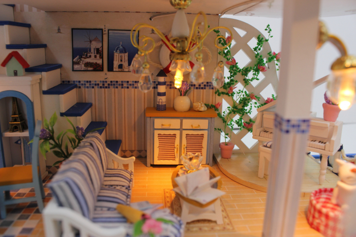 Casa in miniatura 3D, Legend Of The Blue Sea, DIY, 32x21.5x22cm [10]