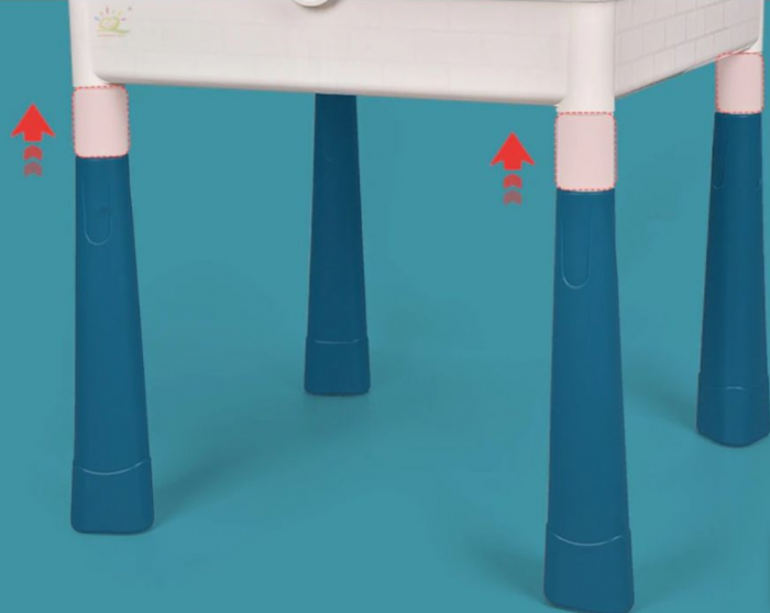 Masa activitati tip lego duplo pentru copii ,1 scaunel, 102 piese si 2 cutii depozitare,ajustabila,37.5 x 24.5 x 37.5 cm [4]