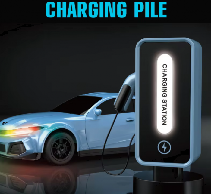 Masina cu statie de incarcare, Charging New Energy, incarcare USB, acumulator, 26X12x7cm [5]