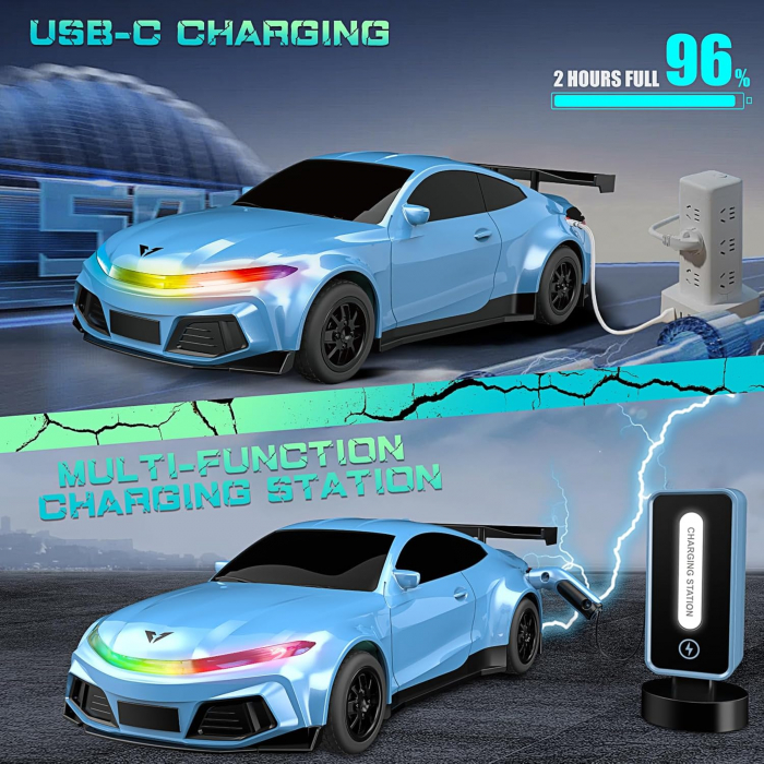Masina cu statie de incarcare, Charging New Energy, incarcare USB, acumulator, 26X12x7cm [11]