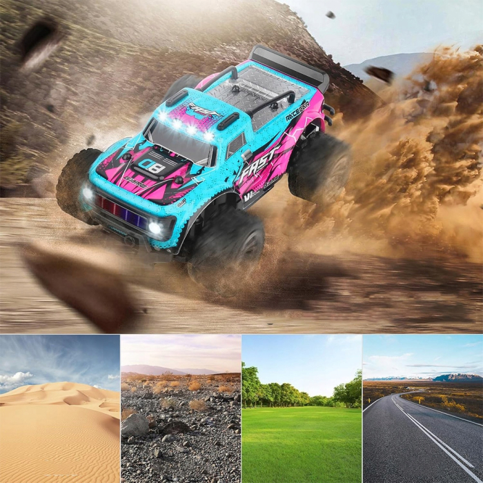 Masina de teren 4x4 cu telecomanda Strong Grip, lumini, acumulator inclus, 20x13.5x9 cm [4]