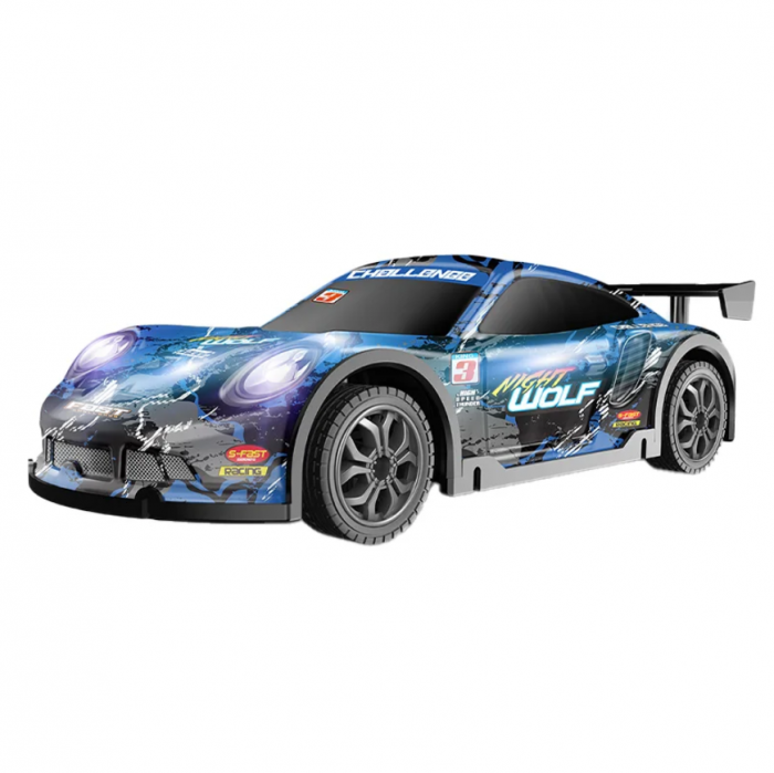 Masina cu telecomanda  Drift Racing Car, corp luminos, roti rezerva, incarcare USB, acumulator inclus 3.7V [6]