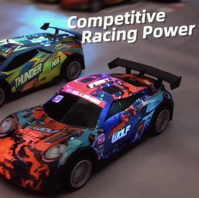 Masina cu telecomanda  Drift Racing Car, corp luminos, roti rezerva, incarcare USB, acumulator inclus 3.7V [2]