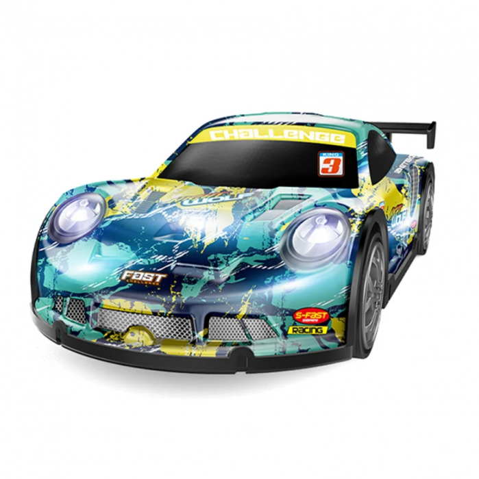 Masina cu telecomanda  Drift Racing Car, corp luminos, roti rezerva, incarcare USB, acumulator inclus 3.7V [4]