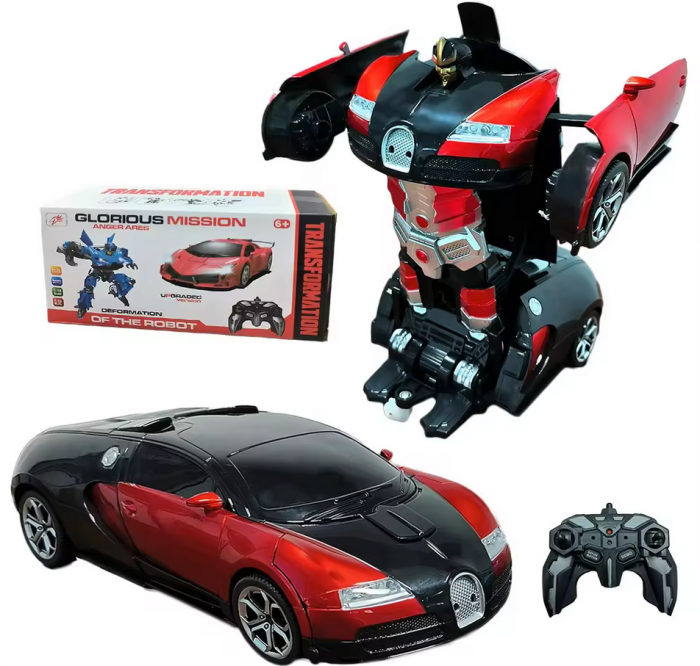 Masina Transformers cu telecomanda, Robocar 2in1, incarcare USB, acumulator inclus, 22x4.5x10 cm [9]