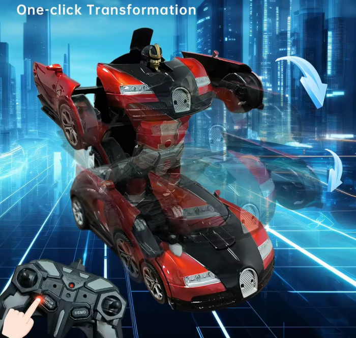 Masina Transformers cu telecomanda, Robocar 2in1, incarcare USB, acumulator inclus, 22x4.5x10 cm [5]