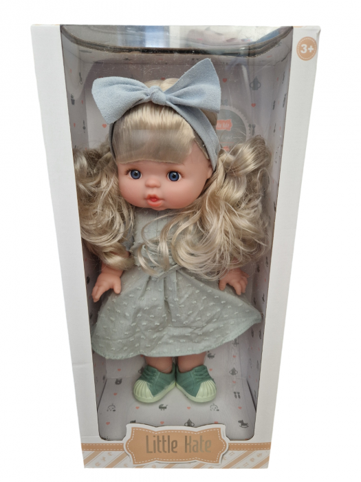 Papusa Little Kate cu bentita, rochie, si incaltari detasabile, 38 cm [2]