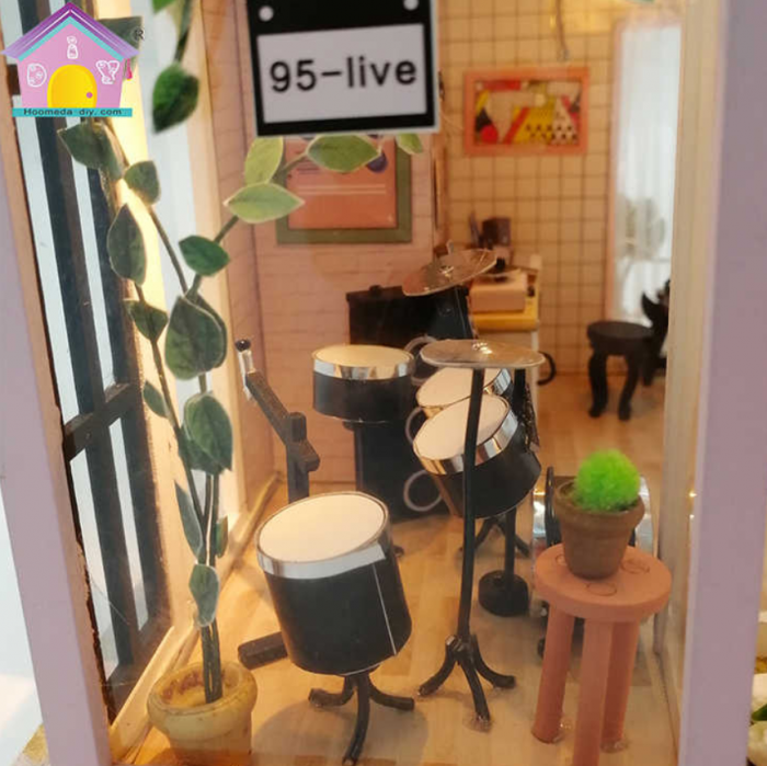 Puzzle 3D, Casa de papusi in miniatura DIY, Studio, 20x16.5x15cm [3]