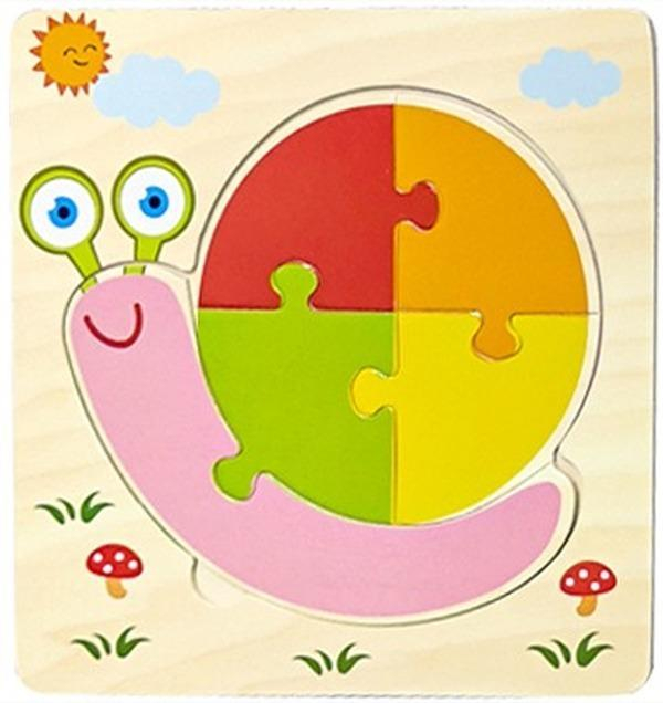 Puzzle din lemn 3D Montessori cu animale-pasari [2]