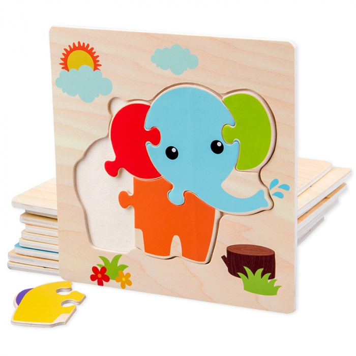 Puzzle din lemn 3D Montessori cu animale-pasari [6]