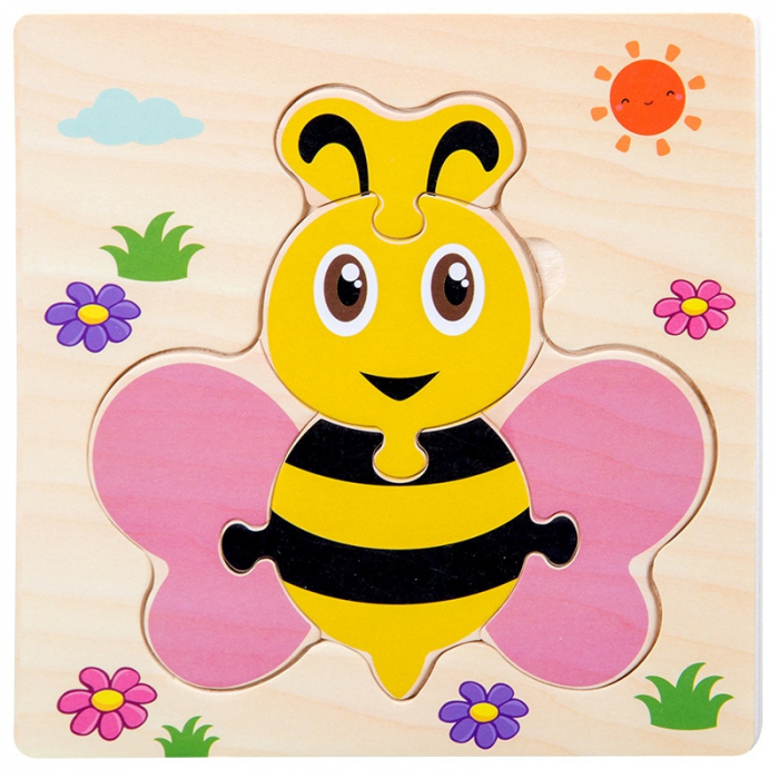 Puzzle din lemn 3D Montessori cu animale-pasari [9]