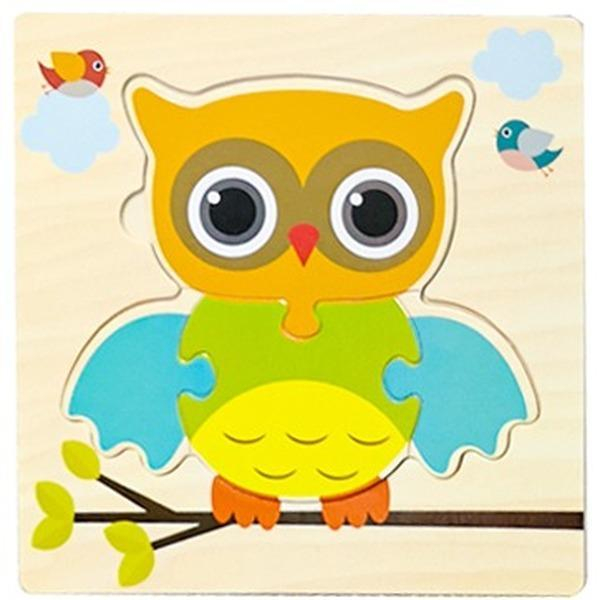 Puzzle din lemn 3D Montessori cu animale-pasari [10]