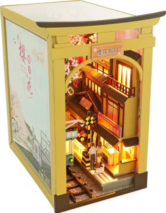 Casa in miniatura 3D, Sakura holiday DIY, 17.8x20x14.3cm [3]