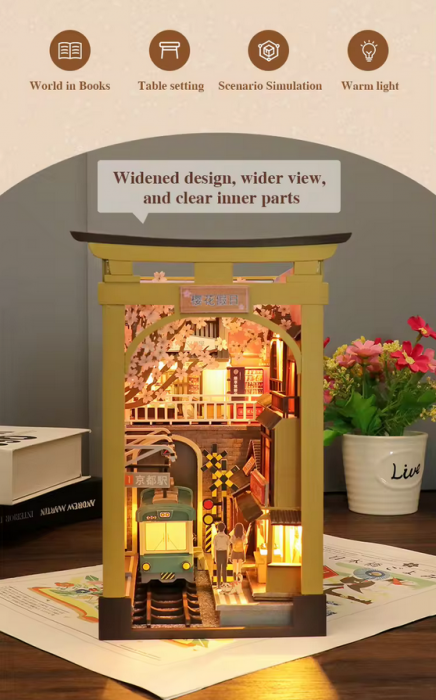 Casa in miniatura 3D, Sakura holiday DIY, 17.8x20x14.3cm [5]