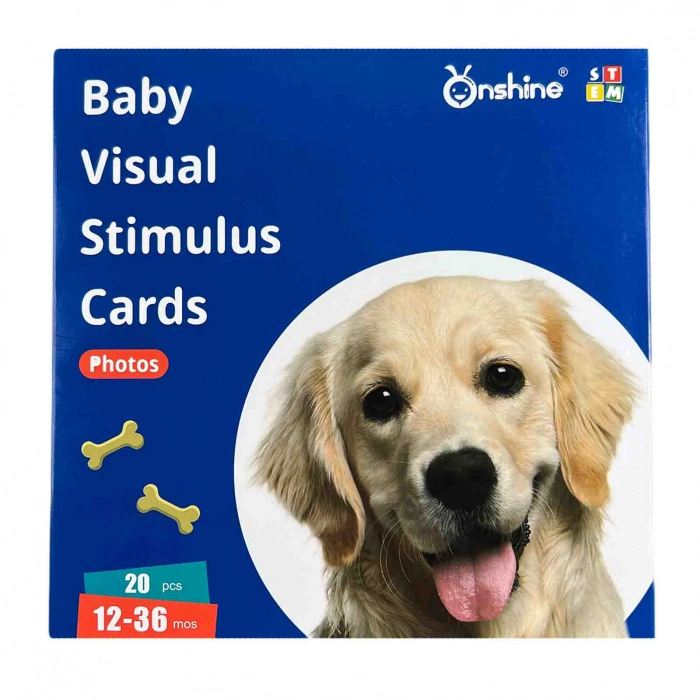 Set 20 carduri stimulare vizuala, cartonase educative, colorate, animale [1]