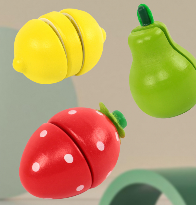 Set blender din lemn cu fructe, Kabi, +3ani [4]