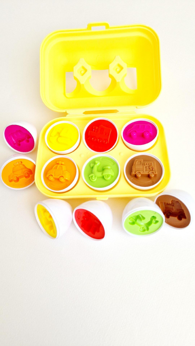 Set 6 oua sortare si asociere a formelor si culorilor, 16x11.5x7 cm [1]