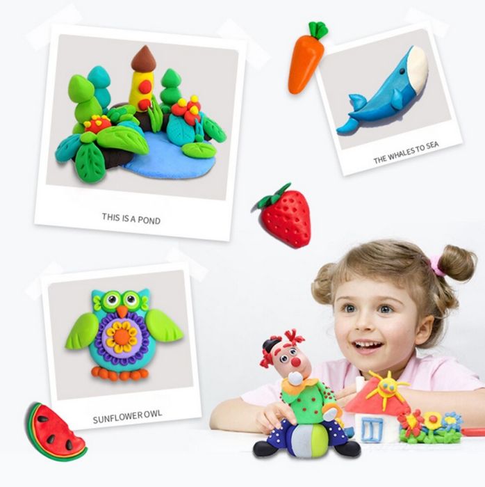 Set jucarii interactive 2 in 1, masina de paste si inghetata, design vaca, 8 culori de aluat non-toxic, accesorii incluse [2]