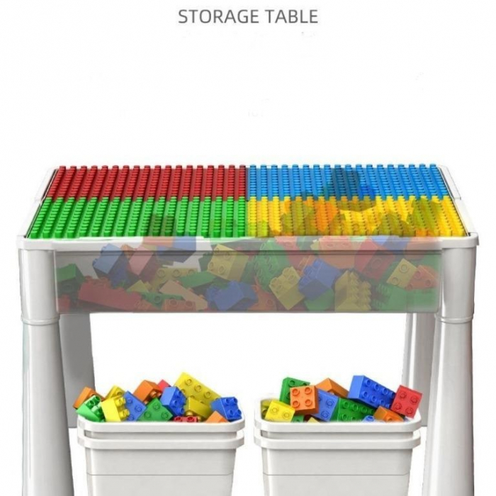 Set masa 5 in 1 si scaun cu lego tip duplo, 426 pcs, 80x37.5x32cm [5]