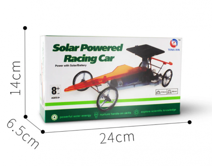 Masina de curse alimentata cu energie solara STEAM, Kit DIY-do It Yourself, 21x8x6,8 cm [4]