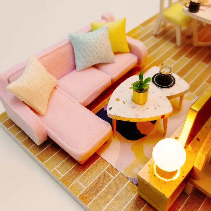 Casa in miniatura 3D, Sweet time, DIY, 20x18x19.3cm [7]