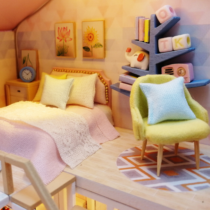 Casa in miniatura 3D, Sweet time, DIY, 20x18x19.3cm [8]