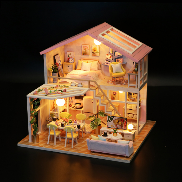 Casa in miniatura 3D, Sweet time, DIY, 20x18x19.3cm [3]