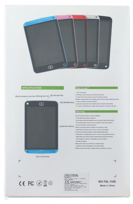 Tableta grafica LCD pentru copii, scris si desenat, 10 inch [5]