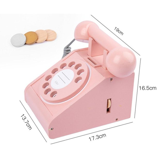 Telefon din lemn model retro [7]